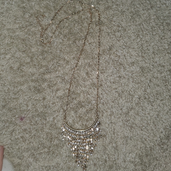 Gold blingy statement necklace